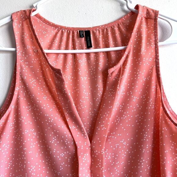 MAURICES Women's Sleeveless‎ Orange Blouse Size S 100% Polyester - Picture 3 of 8